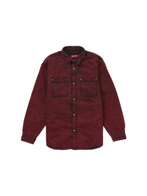 Supreme Supreme Faux Shearling Lined Work Shirt Red Denim
