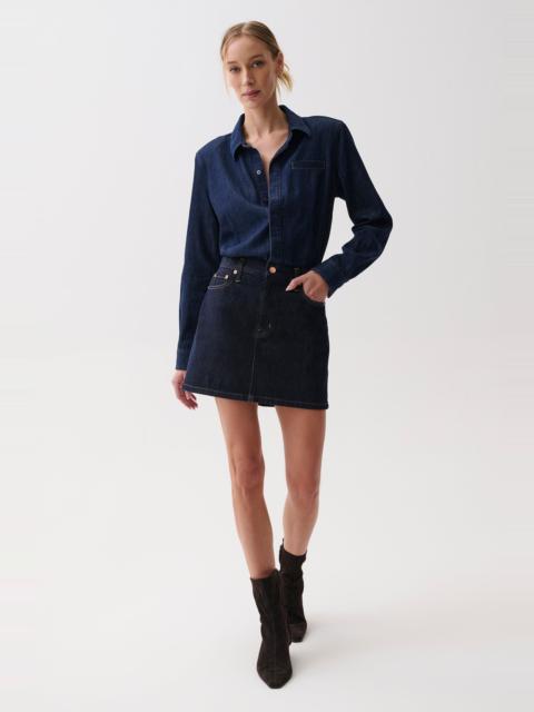 PISTOLA PIXIE MIX MEDIA MINI DRESS - CELESTE