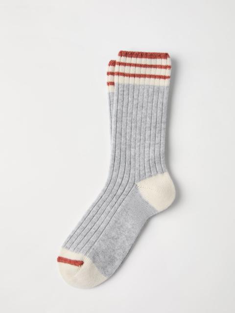Brunello Cucinelli Cashmere rib knit socks