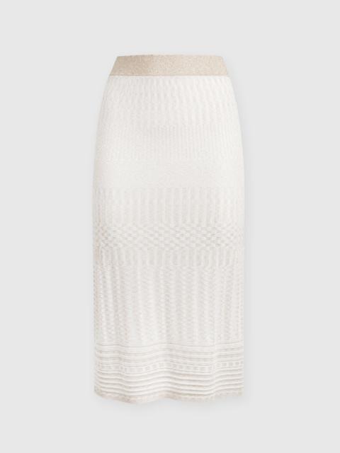 Missoni Multi-processed lamé viscose midi skirt