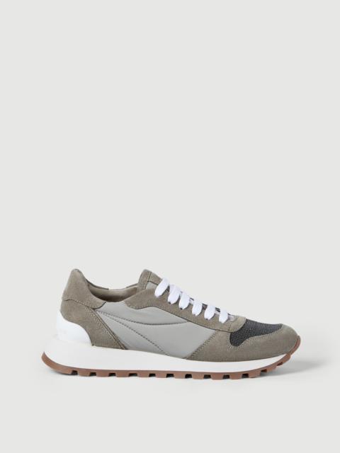 Brunello Cucinelli Techno fabric runners with precious toe