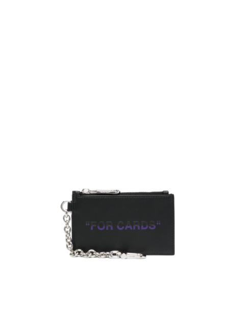 Off-White Quote-print leather cardholder