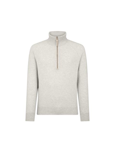 CASHMERE LAMBSWOOL HALF ZIP