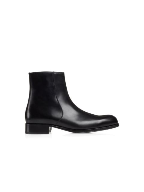 BURNISHED LEATHER EDGAR ZIP BOOT