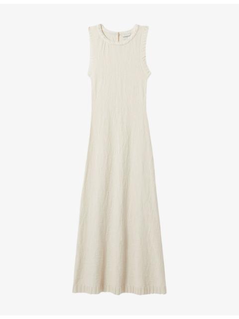 Claudie Pierlot Textured Slim-Fit Knitted Maxi Dress