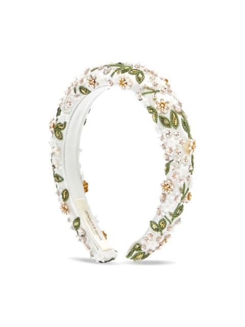 Jennifer Behr Elowen floral-embroidered headband