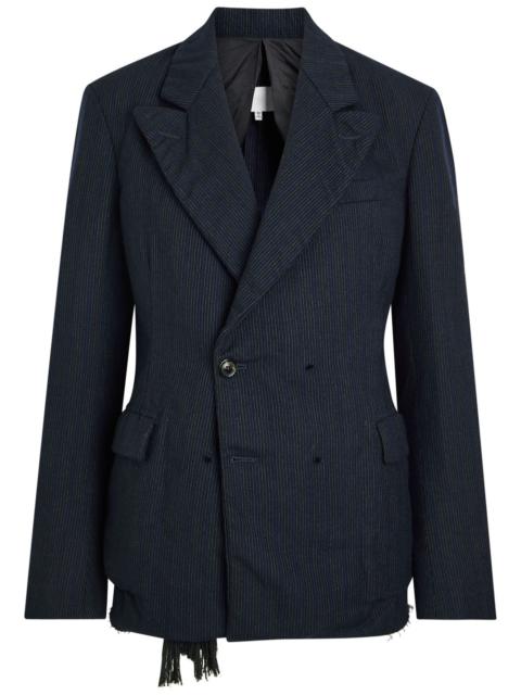 Maison Margiela Maison Margiela Deconstructed Pinstriped Wool-blend Blazer