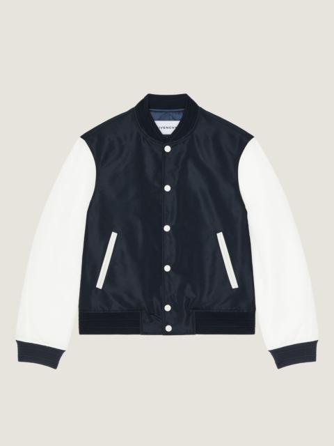 Givenchy BLOUSON IN POLYFAILLE WITH GIVENCHY PARIS EMBROIDERY