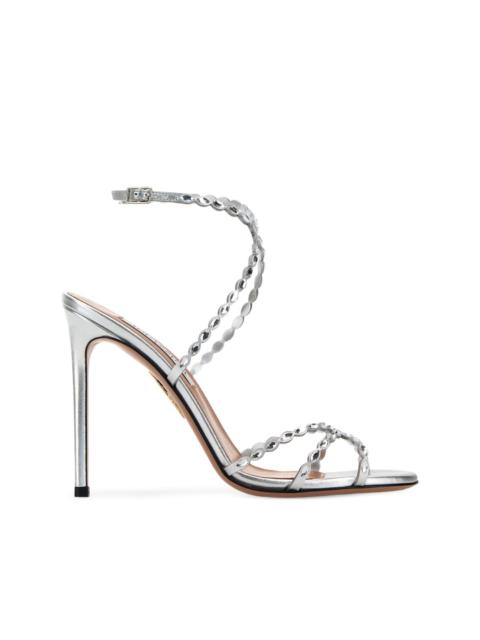 AQUAZZURA 85mm Love Struck crystal-embellished sandals