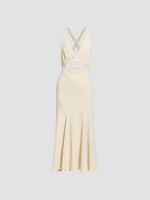 rabanne Women's Layered Cut-Out Midi-Dress - Ecru