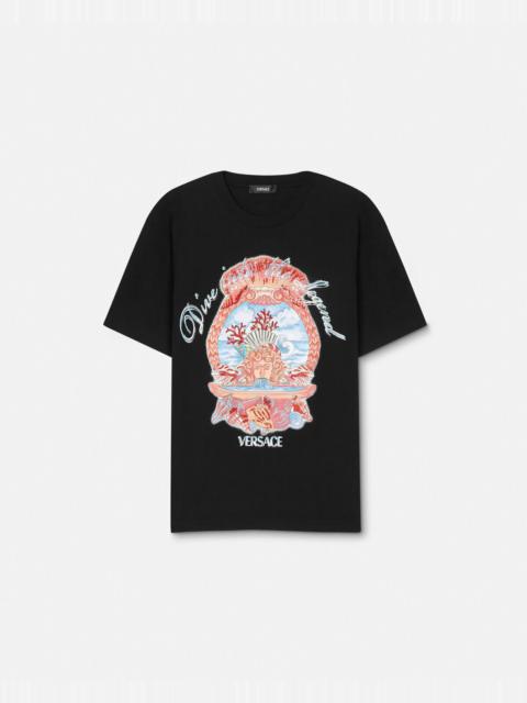 VERSACE Embroidered Dive In Crest T-Shirt