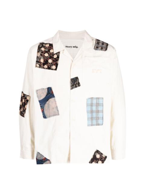 Greetings patchwork cotton shirt