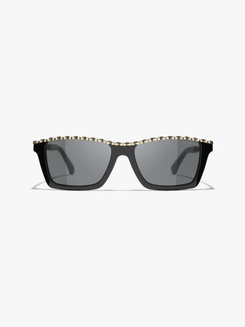 CHANEL Rectangle Sunglasses