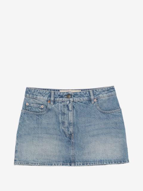 Valentino VLogo denim mini skirt