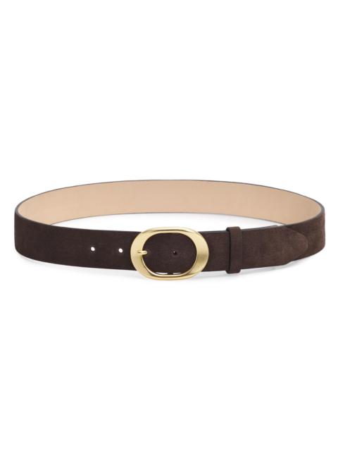 rag & bone Women's Vera Suede Belt - Dark Espresso Suede