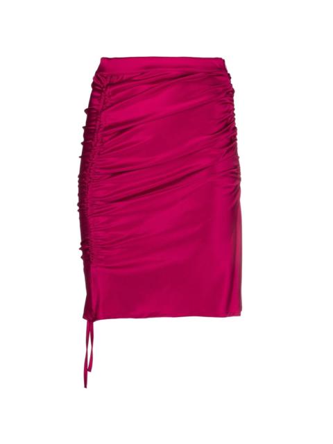 drawstring-fastening gathered skirt