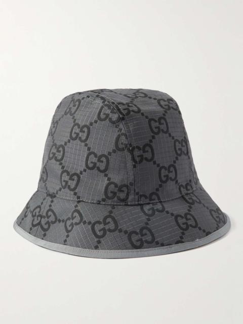 GUCCI Logo-Jacquard Ripstop Bucket Hat
