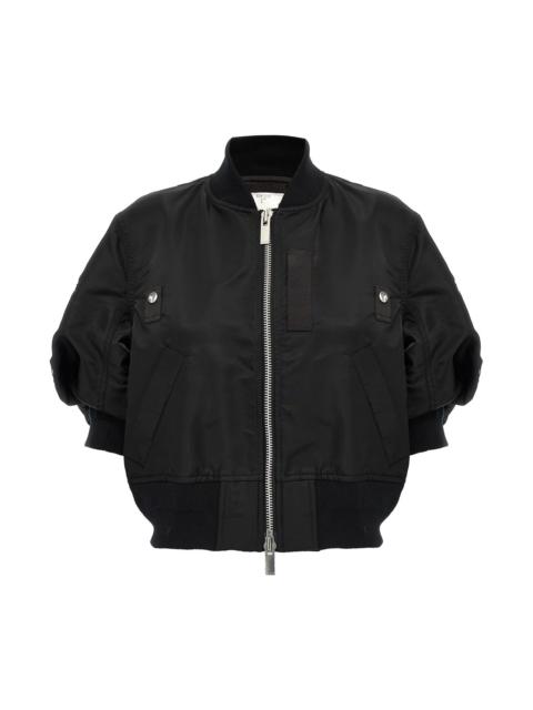 3/4 sleeve bomber jacket