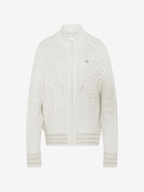 adidas Firebird cable-knit cardigan