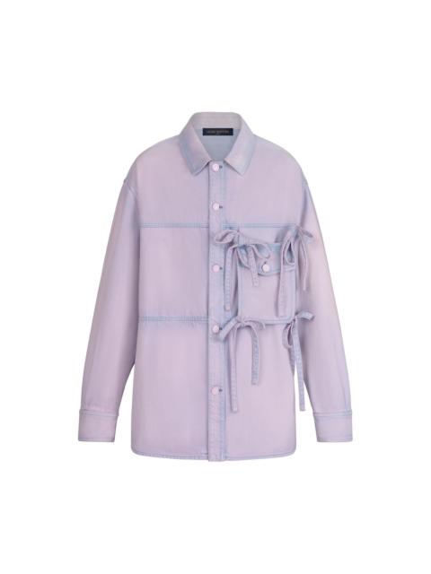 Louis Vuitton Removable Pocket Bleached Denim Shirt