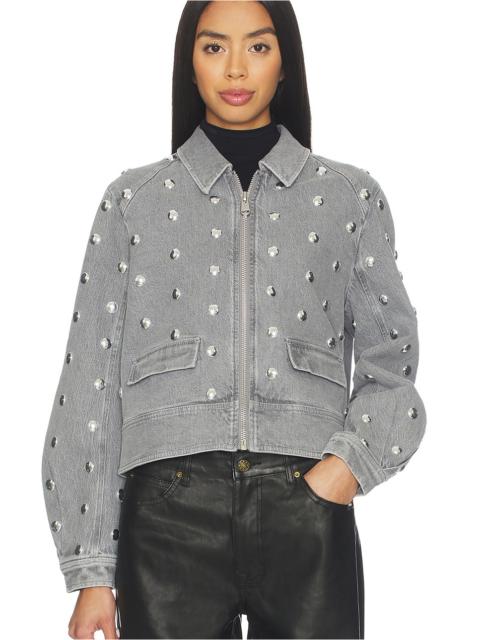 Cinq à Sept Studded Denim Harriet Jacket