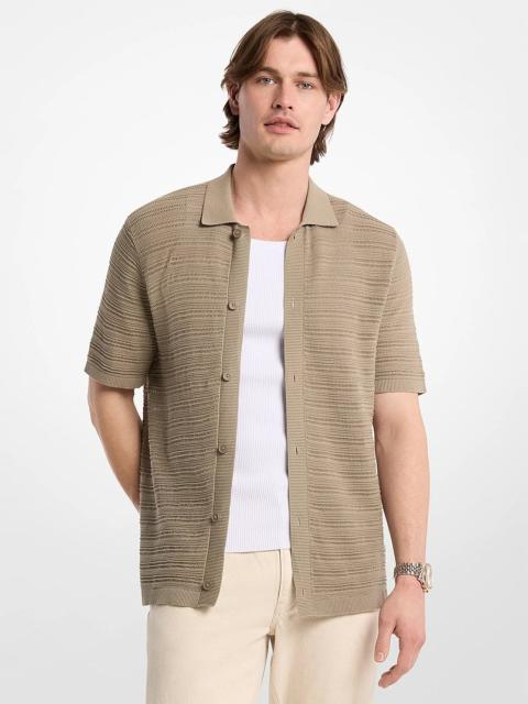 MICHAEL KORS Open-Stitch Cotton Shirt