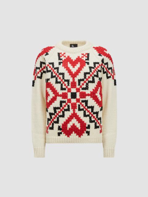 Moncler Grenoble Hand-Embroidered Wool Blend Sweater