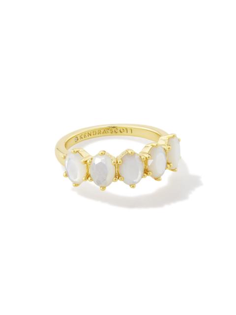 KENDRA SCOTT Cailin Gold Crystal June Band Ring