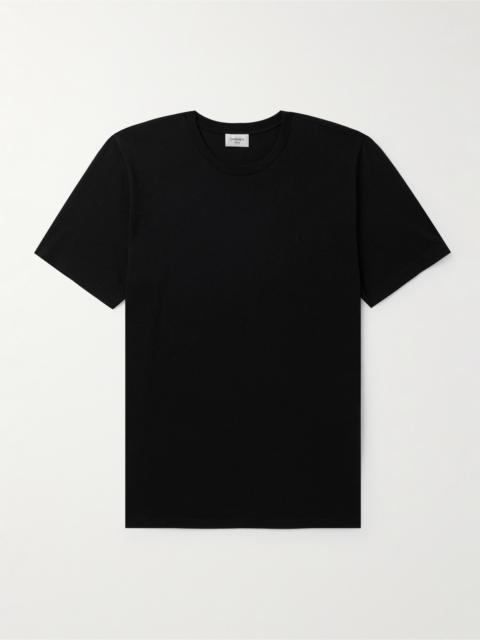 SAINT LAURENT Logo-Embroidered Cotton-Jersey T-Shirt