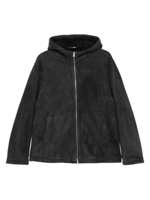 LARDINI hooded zip-front jacket