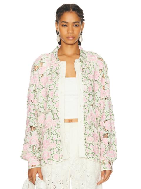 Peony Lace Long Sleeve Shirt