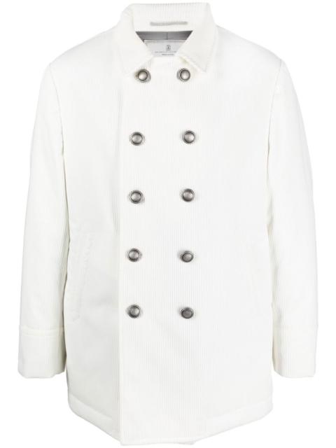 Brunello Cucinelli Caban double-breasted corduroy coat