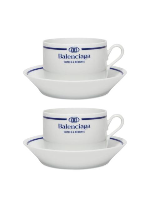 BALENCIAGA Tea Cup With Plate  in White