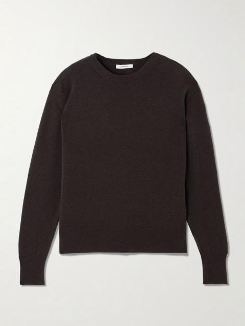 Lemaire Wool and cashmere-blend sweater Dark brown