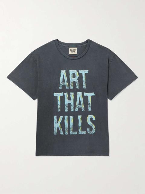 GALLERY DEPT. Printed Glittered Cotton-Jersey T-Shirt