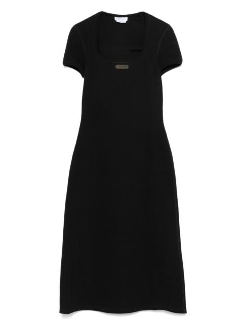 Alexander McQueen logo-plaque midi dress