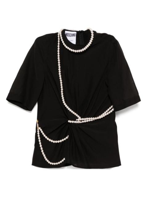 Moschino pearl-embellished T-shirt