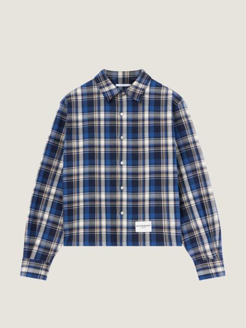 Givenchy CROPPED CHECKED SHIRT IN COTTON