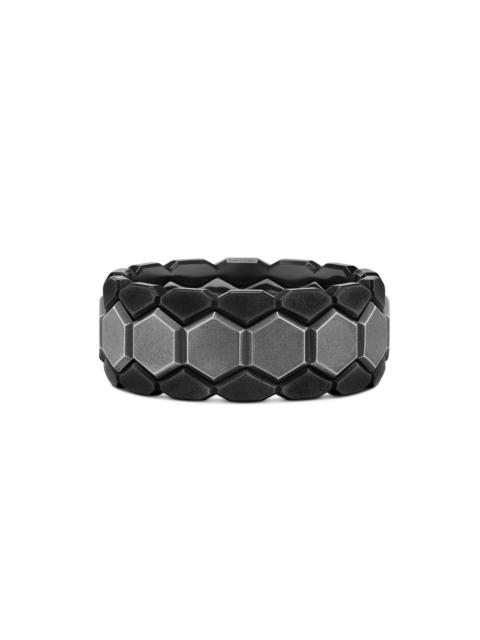 DAVID YURMAN Men's Hex Stack Ring in Black Titanium - Black