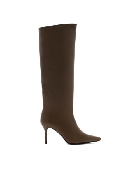 STAUD 80mm pointed-toe leather boots