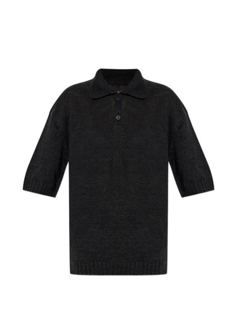 Maison Margiela Gardening Hemp buttoned polo shirt