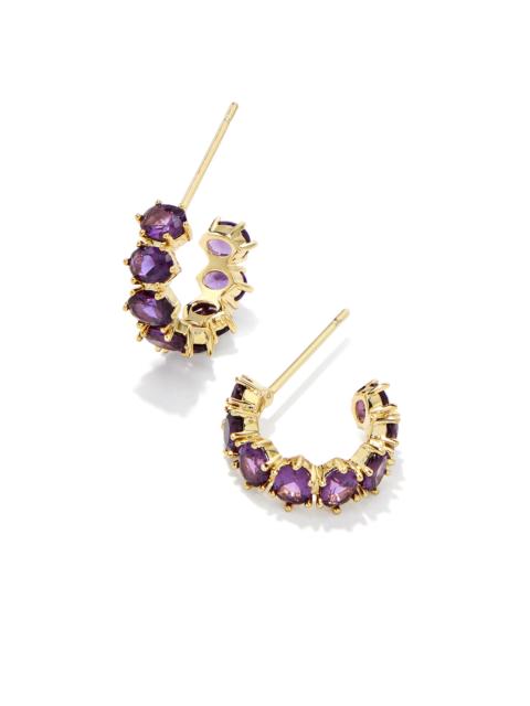 KENDRA SCOTT Cailin Gold February Huggie Earrings