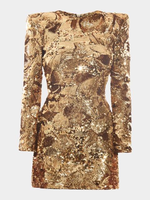 ZHIVAGO Florentine Sunset Sequined Mini Dress