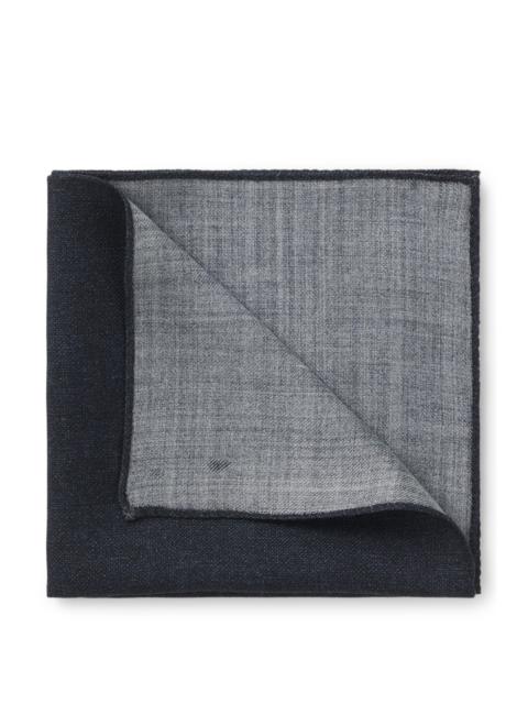 BOSS MELANGE POCKET SQUARE IN WOOL AND SILK