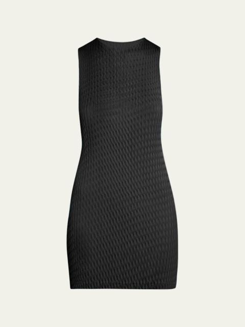 ISSEY MIYAKE Sleek Pleats Short Dress