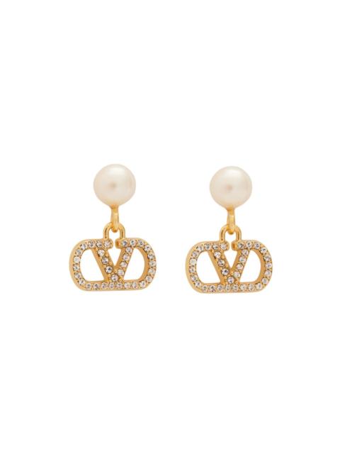 Valentino Valentino Garavani Vlogo Swarovski Pearl and Crystal-embellished Earrings