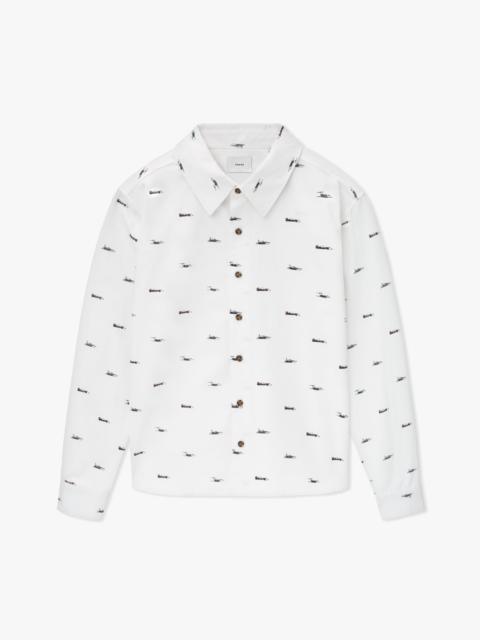 Rhude RHUDE CRUISE PATTERN DENIM OVERSHIRT