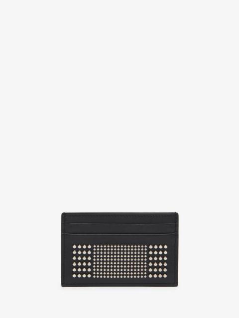 Men's Studded Card Holder in Black