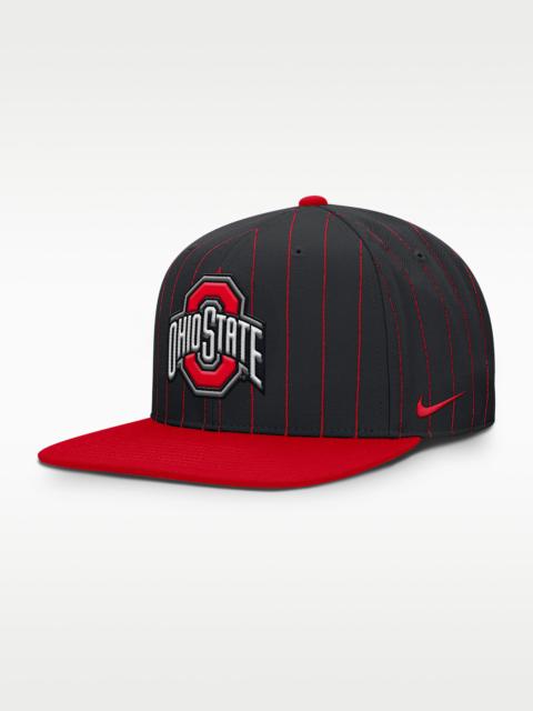 Nike Ohio State Primetime Pin Stripe 2-Tone Men's Nike Dri-FIT College Adjustable Hat