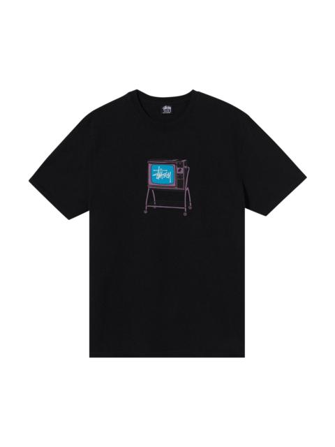 Stussy Rolling TV Pigment Dye Tee 'Black'